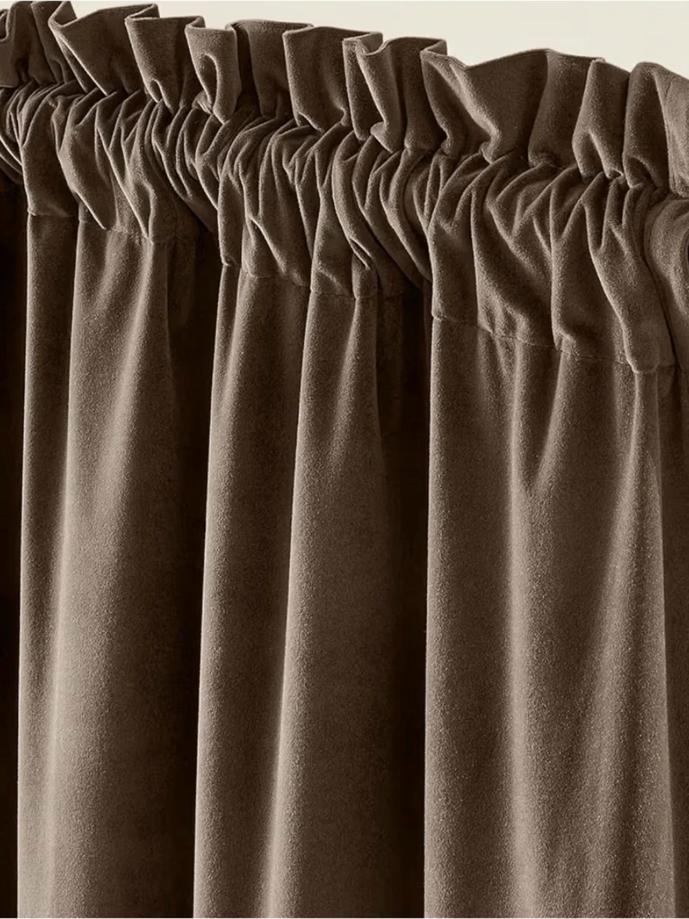 Luxury Brown Velvet Window Curtains - Home Accents